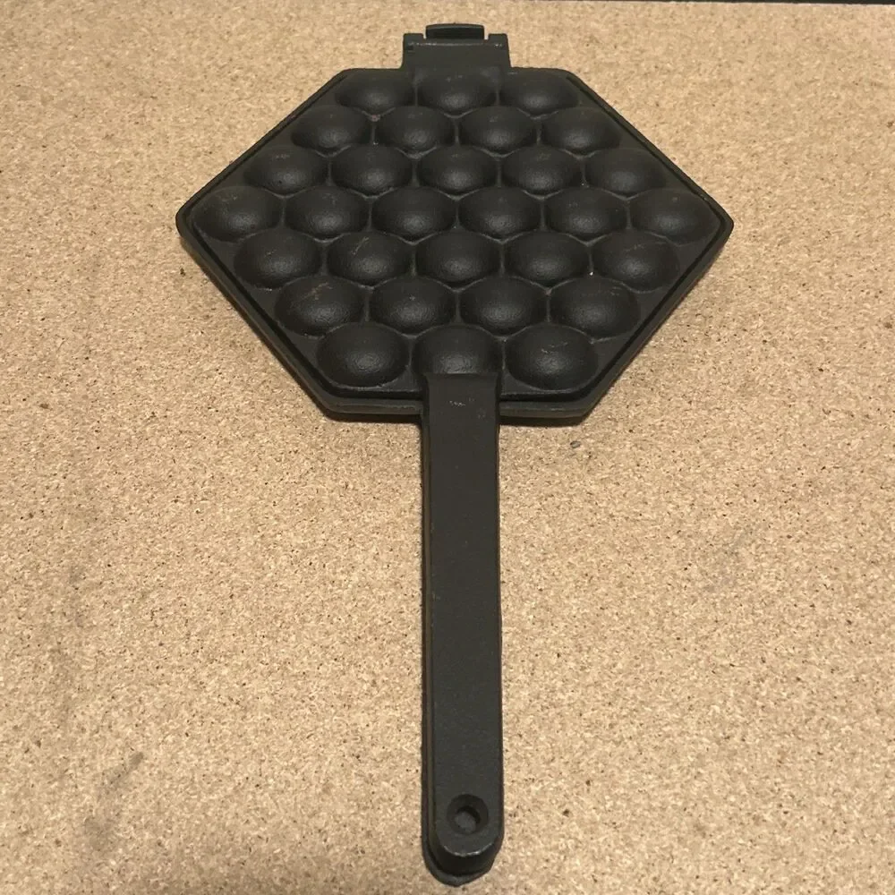 Handheld Bubble Waffle Maker Camping Breakfast Bubble Pancake Korean Pancake
